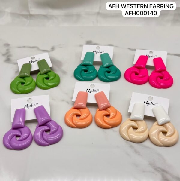 Set of 2 pair mix colour western Earring
