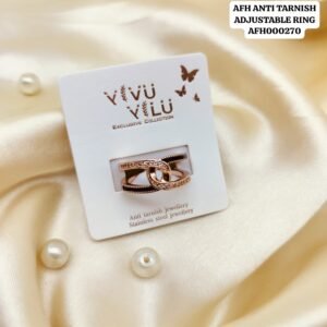 Anti tarnish premium adjustable ring