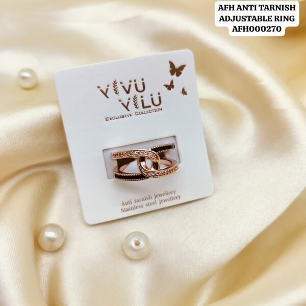 Anti tarnish premium adjustable ring
