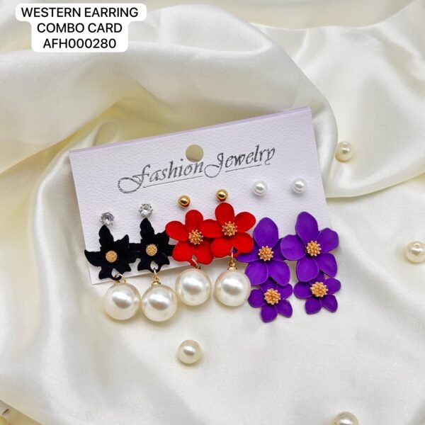 Set of 2 card mix colour western Earring card - Image 8