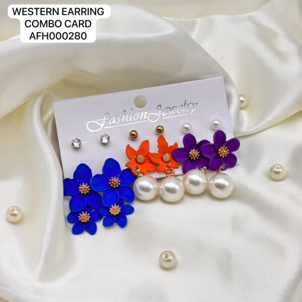 Set of 2 card mix colour western Earring card - Image 4