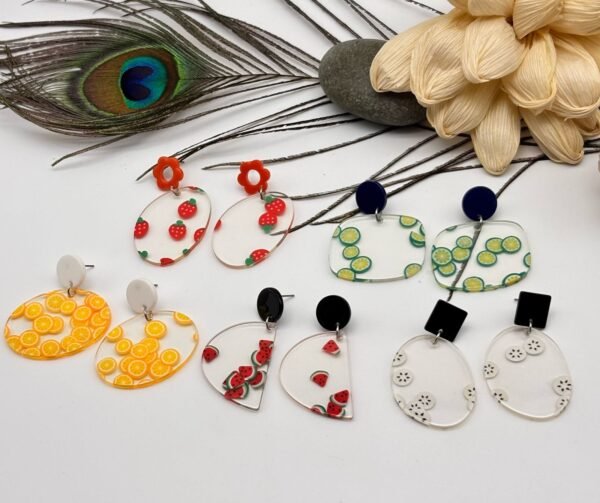 Set of 2 pair mix colour western funky Earring