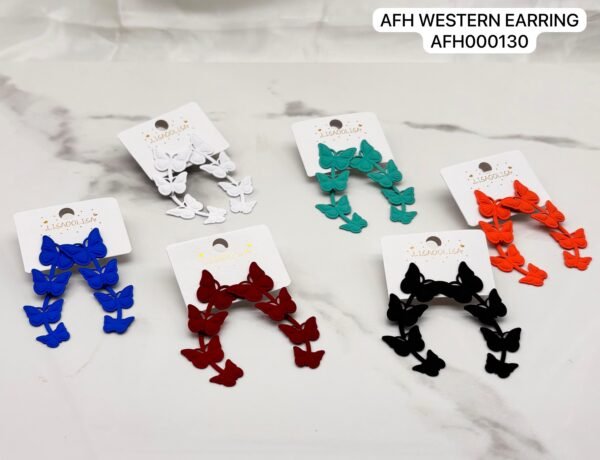 Set of 2 pair mix colour western Earring