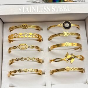 set of 2 pc mix design Anti Tarnish Bangle