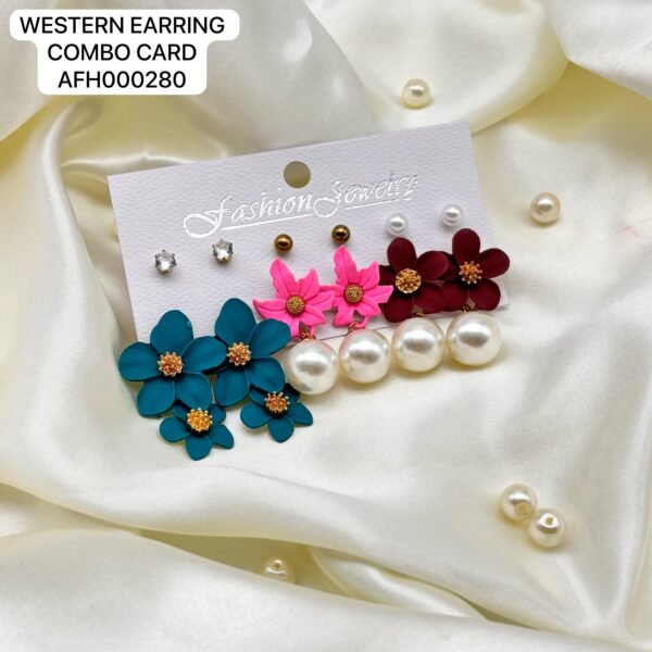 Set of 2 card mix colour western Earring card - Image 13