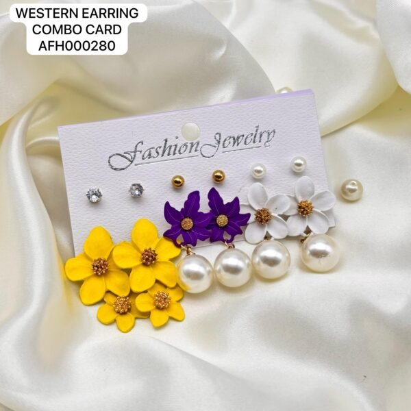 Set of 2 card mix colour western Earring card - Image 10