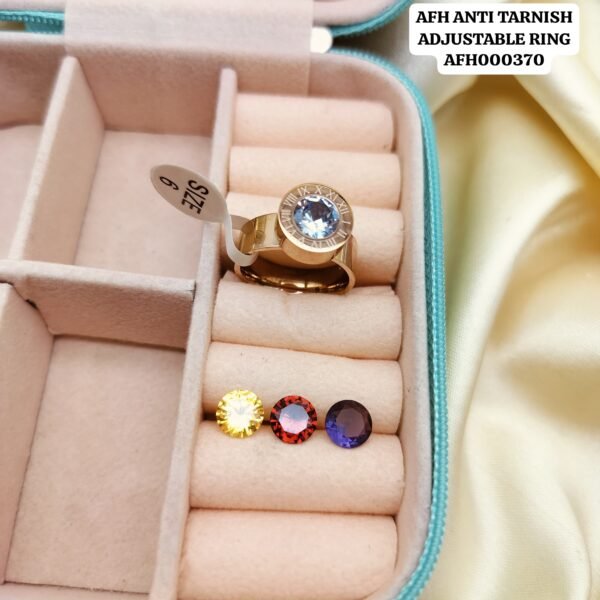 Anti tarnish premium stone ring (size 7)