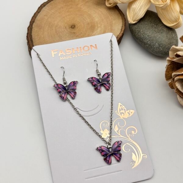Set of 2 card  mix colour western necklace set - Image 2