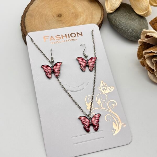 Set of 2 card  mix colour western necklace set - Image 3