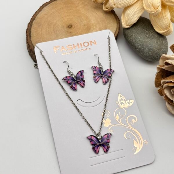 Set of 2 card  mix colour western necklace set - Image 4