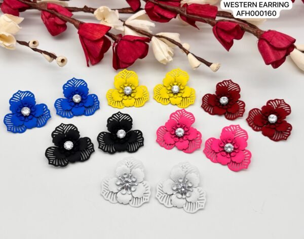 Set of 2 pc mix colour daily wear western Earring