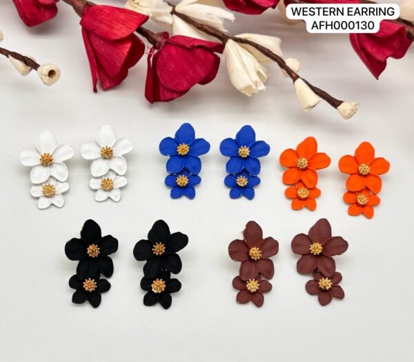 Set of 2 pc mix colour daily wear western Earring