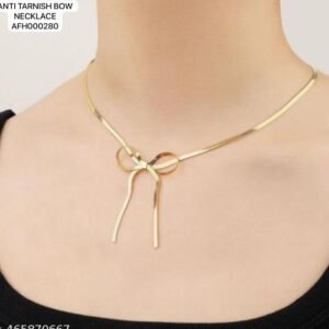 Anti Tarnish Bow Chain Necklace