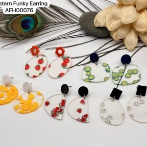 Set of 2 pair mix design Funky Earring