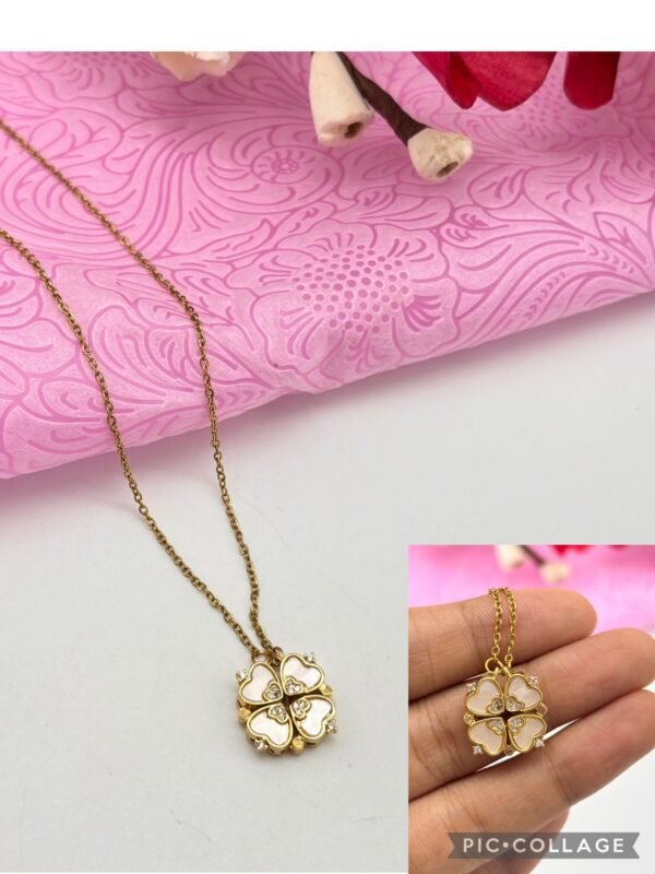 ANTI TARNISH 4 mini heart NECKLACE