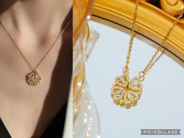 Anti Tarnish 4 mini heart Necklace