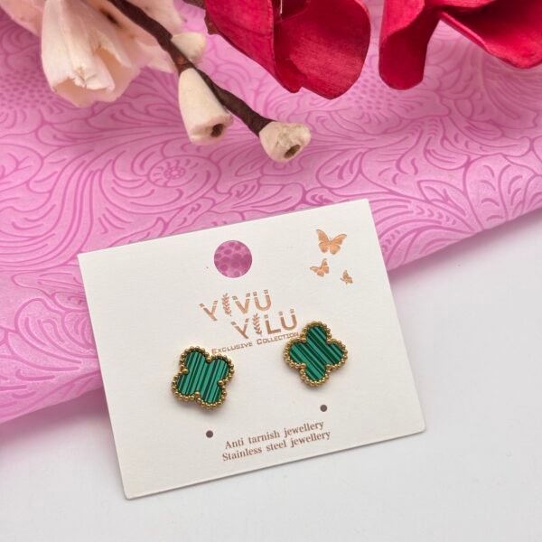 Anti Tarnish Clover Earring