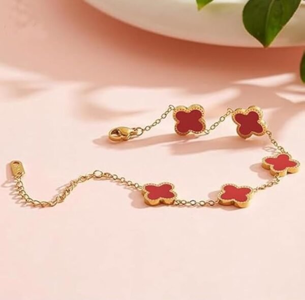 Anti Tarnish Clover Bracelet - Image 2