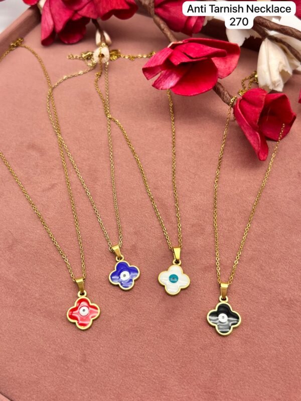 Set of 2 pc mix colour anti tarnish Necklace