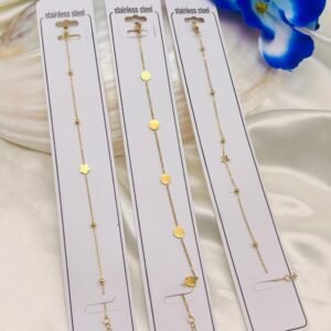 Set of 2 pc mix design anti tarnish braclet