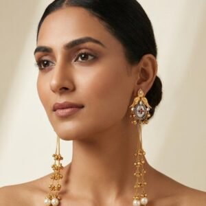 Brass Kashmiri Earring (Mix colour 1 pair)