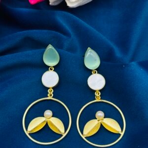 Brass Earring( Mix Colour 1 pair)