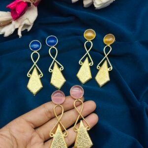 Brass Earring( Mix Colour 1 pair)