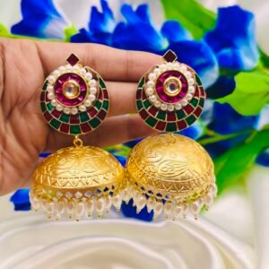 Brass Earring( Mix Colour 1 pair)