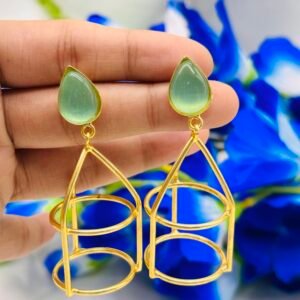 Brass Earring( Mix Colour 1 pair)