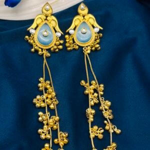 Brass Kashmiri Earring (Mix colour 1 pair)