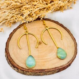 Brass Earring (Mix colour 1 pair)