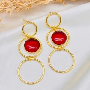 Brass Earring (Mix colour 1 pair)