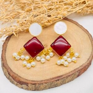 Brass Earring (Mix colour 1 pair)