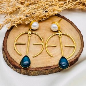 Brass Earring (Mix colour 1 pair)