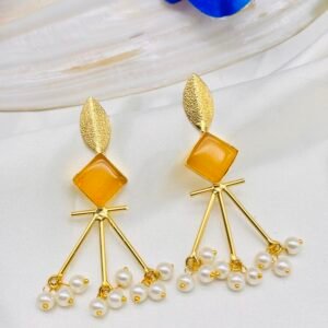 Brass Earring (Mix colour 1 pair)