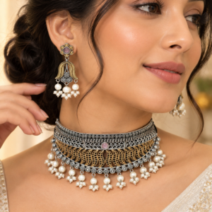 Premium Replica Dual Tone Choker Set