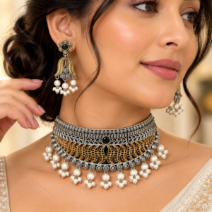 Premium Replica Dual Tone Choker Set