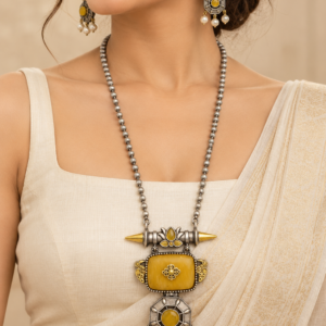 Premium Replica stone Dual Tone Necklace Set